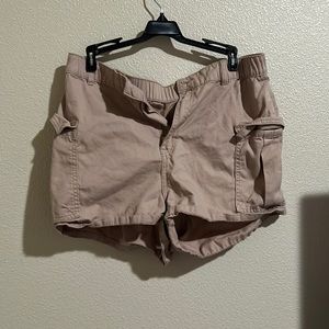 Brown cargo shorts